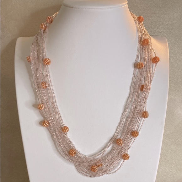 Elegant Multi-Strand Beaded Necklace - Picture 2 of 7